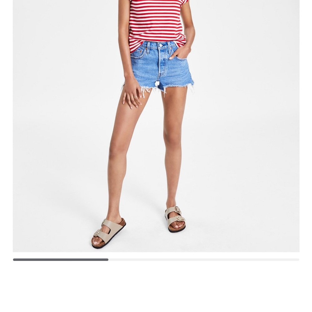 Women’s 501 Button Fly Cotton High-Rise Denim Shorts